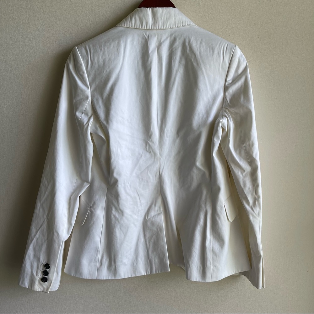 Burberry White Single-Button Tailored Blazer - image 3